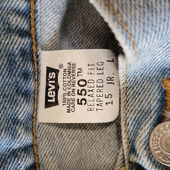 90s Vintage Levi's | 550 Relaxed Fit Tapered Leg Long Length Mom Jeans Size 15 - Picture 7 of 7
